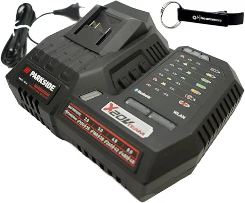 PARKSIDE PERFORMANCE® 20V Smart Akku Ladegerät PLGS 2012 A1 - Ladegeräte für PARKSIDE X 20 V Team Akkus, bietet intelligente Ladefunktionen und ist ideal für eine effiziente Energieversorgung.