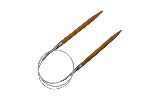 maDDma Rundstricknadeln 1 Bambus Rundstricknadel mit Edelstahlseil 80cm, 980