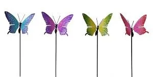 TrendLine Gartenstecker Metall Schmetterling Sortiert 93 cm Gartenstecker