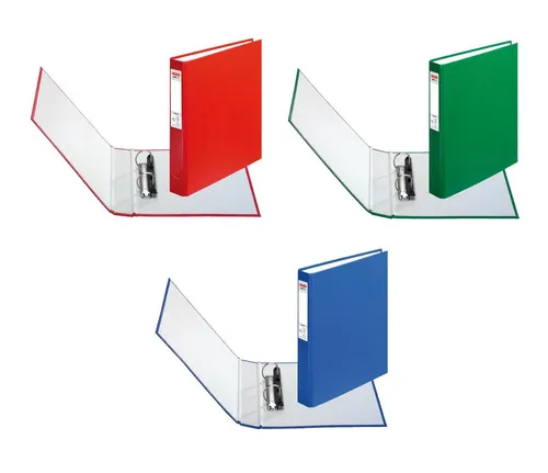 Herlitz Ringbücher / DIN A5 Ringbuch mit 2-Ringe / je 1x blau rot grün 3