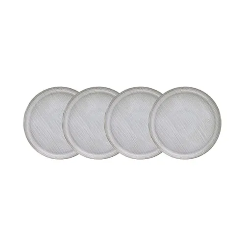 BUTLERS Teller Ø21cm 4er Teller Set HENLEY Steinzeug Geschirr | Kuchenteller Frühstücksteller Speiseteller Essteller | Landhausstill reaktive Glasur | Mikrowellen- & spülmaschinenfest