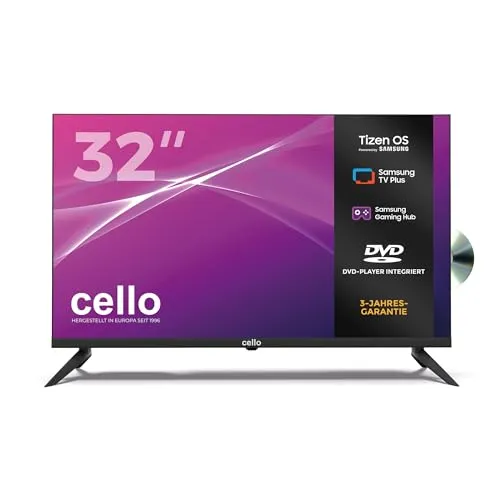 Cello 32 Zoll Full HD Smart TV mit Tizen OS & DVD-Player
