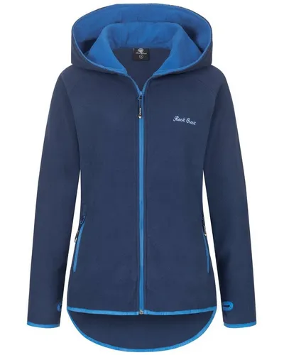 Rock Creek Fleecejacke Damen D-502 im Vokuhila-Style - Übergangsjacke mit innovativen Daumenschlaufen für extra Komfort und zwei praktischen Seitentaschen – ideal für modische Auftritte an kühlen Tagen.