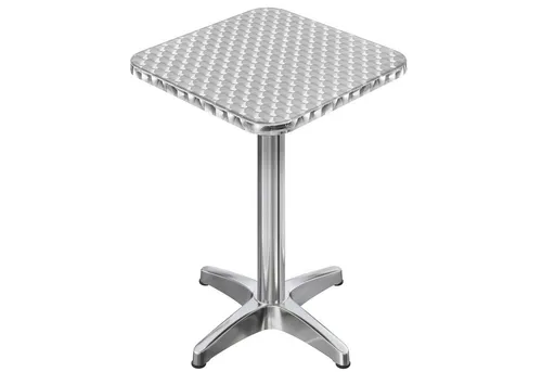 GGMMÖBEL Gartentisch CB – Moderner Bistro Stehtisch - Stilvoller Outdoor Bistro Stehtisch mit kreismarmorierter Edelstahlplatte. Ideal für Gastronomiebetriebe, wetterfest und pflegeleicht für den täglichen Einsatz.