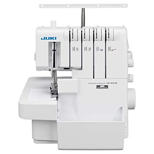 Juki Overlock MO-80CB - Nähmaschinen - Leistungsstarke 4/3/2-Faden Overlock mit Freiarm und hellem LED Licht für optimale Ausleuchtung, ideal für professionelle Ergebnisse und vielseitige Anwendungen.