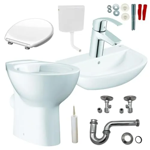 HGMBAD Geberit Aufputzspülkasten Waschtisch Waschbecken Stand WC Komplettset