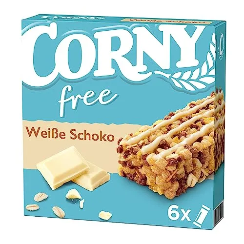 CORNY free Weiße Schoko, Müsliriegel OHNE Zuckerzusatz, 120g
