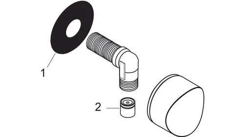 hansgrohe Wandanschluss FixFit S – Schlauchanschluss in Gold-Optik - Duschkopfschläuche: Edle Gold-Optik und Rückflussverhinderer für mehr Sicherheit im Haushalt. Einfache Installation und langlebige Premium-Materialien.