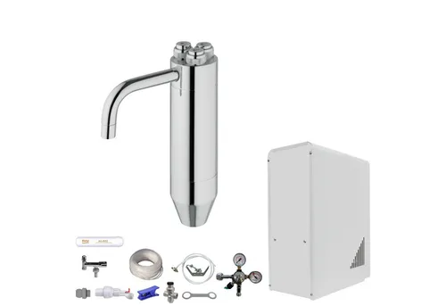 BieTal Wassersprudler Tafelwassergerät BieTal® BT-10U Sprudelwasser Zapfstelle Komplett Set, (Set, ohne CO2 Flasche-tlg., Puls 245 3-leitig), Sprudelwasseranlage Trinkwasser Wasserspender