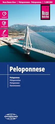 Reise Know-How Landkarte Peloponnese / Peloponnes (1:200.000): reiß- und wasserfest (world mapping project)