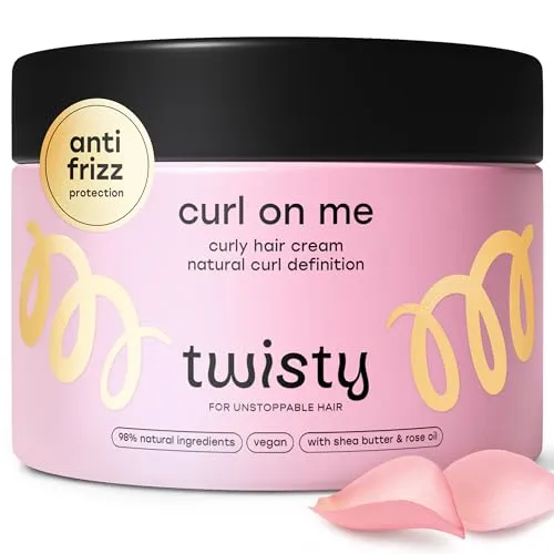 Twisty Curl On Me Lockencreme – 250 ml Styling Creme für Naturlocken - Cremes & Lotionen fürs Haarstyling – Intensive Feuchtigkeitspflege mit 98% natürlichen Inhaltsstoffen für definierte, gesunde Locken ohne Frizz.