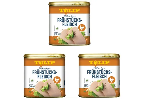 TULIP Wurstkonserve 340g Hähnchen-Frühstücksfleisch Hähnchenfleisch (80), Original Dänische Delikatesse