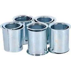 Fix Nippel Sattelstützbeilage 1,0 mm Metall L=35 mm Innend. 25mm, silber (10er Pack) - Schwarz