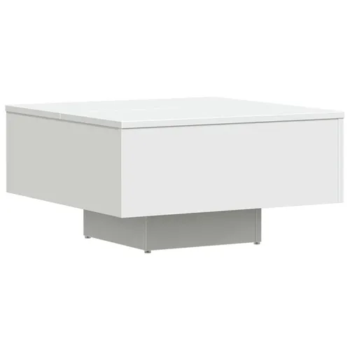 Eleganter Couchtisch Weiß 60x60x31,5 cm aus Holzwerkstoff