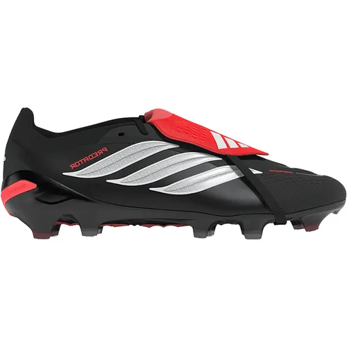 Adidas PREDATOR PRO FT FG Fußballschuh - Schwarz - Der adidas Predator Pro Fußballschuh für feste Böden bietet dir optimale Kontrolle und Präzision dank der umschlagbaren Zunge und der strukturierten Oberfläche. Ideal für Spieler, die auf dem Platz dominieren wollen.