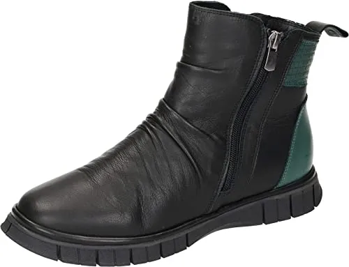 Manitu Damen Stiefeletten 38 EU - Bequeme Wanderschuhe - Wanderschuhe mit Reißverschluss für schnelles An- und Ausziehen, rutschfester TR-Sohle und warmem, gefüttertem Innenleben aus echtem Leder - ideal für Outdoor-Abenteuer.