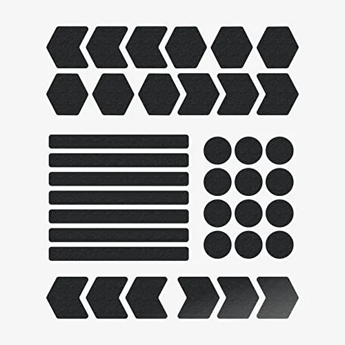 BIKE-label Reflektierende Aufkleber für Motorradhelm Fahrrad E-Roller Schutz Reflektoren schwarz X400050