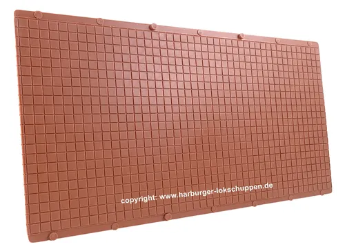 H0/TT Auhagen 52422, Kunststoff Marktplatte rotbraun lose, 100 x 200 mm