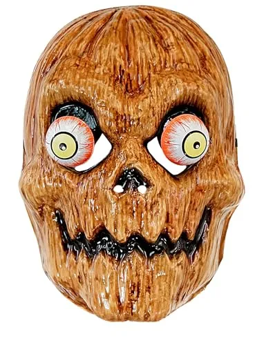 W WIDMANN MILANO Party Fashion - Maske mit Wackelaugen, für Erwachsene, Horror Gesichtsmaske für Halloween, Karneval