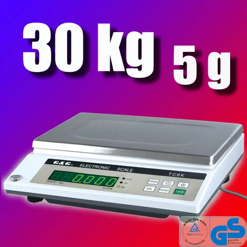 G&G TC-A 30kg/5g Präzisionswaage Tischwaage Industriewaage Feinwaage