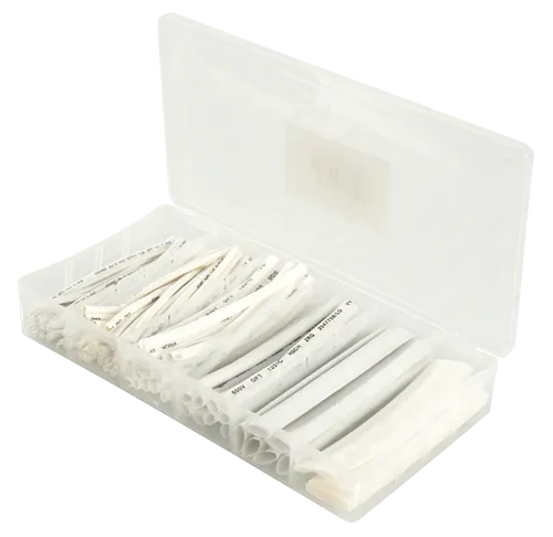 Schrumpfschlauch-Set McPower, 100-teilig in Sortimentsbox, weiß