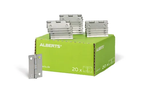 Alberts 20 x Scharnier Kistenband Tischband Konstruktionsband Stahl 51x30mm