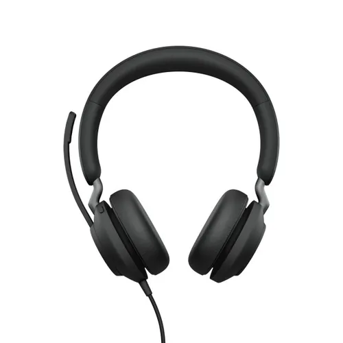 Jabra Evolve2 40 US Stereo Ohraufliegende Kopfhörer - Headsets mit Geräuschisolation und abnehmbaren Kabel, ideal für konzentriertes Arbeiten und klare Anrufe dank hochwertigem Boom-Mikrofon.