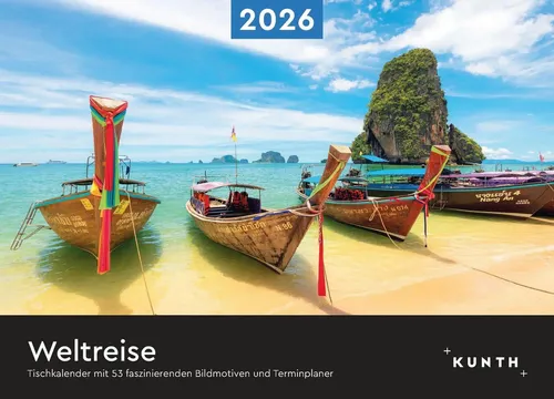 Weltreise - KUNTH Tischkalender 2026 | Kalender | Deutsch | 54 S. | 2026