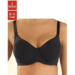 Still-BH PETITE FLEUR, Damen, Gr. 95, Cup C, schwarz - Still-BH aus 93% Baumwolle für höchsten Tragekomfort, mit nahtlos vorgeformten Cups, verstellbaren Trägern und Hakenverschluss - ideal für stillende Mütter.