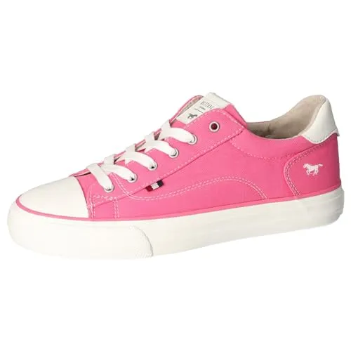 MUSTANG Damen Sneaker Halbschuhe Freizeitschuh Schnürung sportlich 1272-307, Größe:37 EU, Farbe:Pink