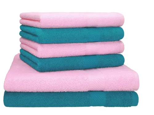 Betz Handtuch Set 6 Stück Palermo 2x Liegetücher 70x140 cm 4x Handtücher 50x100 cm, 100% Baumwolle