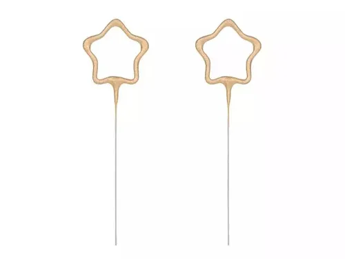 Zimne ognie gwiazdki złote 2szt PartyDeco 5904555009660 von PartyDeco