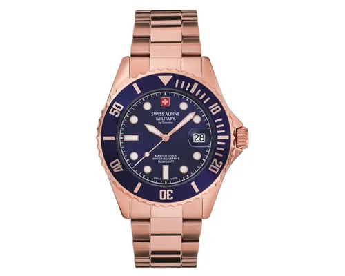 Swiss Alpine Military 7053.1165 Herrenuhr 42mm - Armbanduhren mit 10 ATM Wasserdichtigkeit, sportlich und elegant mit Schweizer Quarzwerk und leuchtenden Zeigern für optimale Ablesbarkeit.