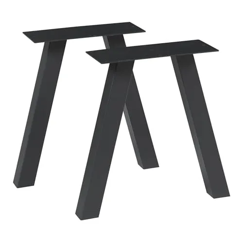 [en.casa] Tischbeine im 2er Set - Höhenverstellbare Metallbeine für Couchtische - Möbelfüße aus pulverbeschichtetem Stahl, stabil und langlebig. Ideal für DIY-Projekte mit flexibler Höhenanpassung und zeitlosem Design, passend zu jedem Wohnstil.
