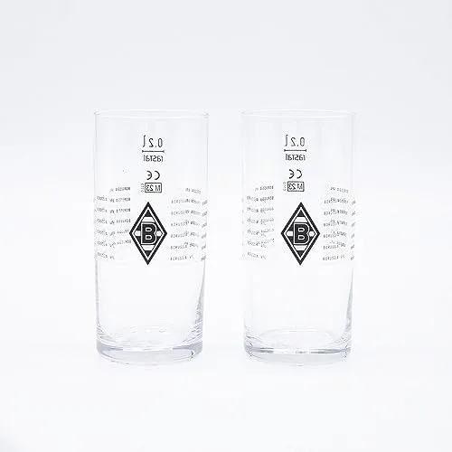 Borussia Mönchengladbach Softdrinkglas VFL 2er-Set, 0,2l Glas, Rund, Tumbler, Trinkglas-Set, 26174728031, 26174660031, 0.2l