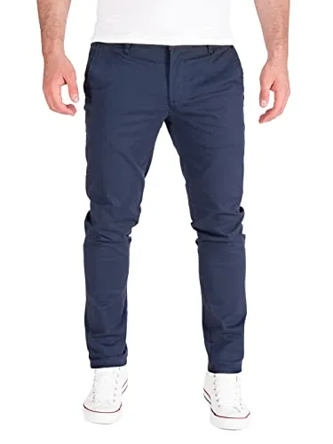 PITTMAN Derrick - Chino Herren Hosen - Slim Fit Chinohose Männer - Stretch Stoffhosen, Blau (Mood Indigo 194025), W36/L34