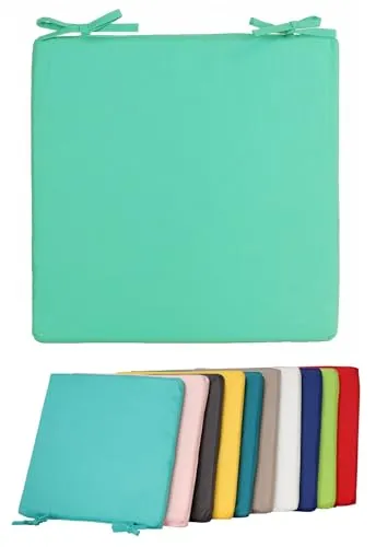 Coen Bakker Jack Outdoor Stuhlkissen 40x40cm Lounge Kissen Wasserfest Sitzkissen Garten Lotus Effekt, Farbe:Aqua