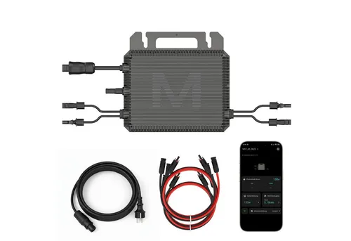 SUNNIVA Wechselrichter MARSTEK MST-MI0800, 800 W für Balkonkraftwerk - Wandler für Balkon-Photovoltaik mit 800 W Leistung, wetterfest (IP67) und WLAN-Anbindung für einfache Energieüberwachung per App. Ideal für effiziente Stromnutzung im Haushalt.