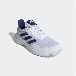 adidas Unisex Court Spec 2 Tennis Shoes - Tennisschuhe in Cloud White/Dark Blue, 42 EU - Leichte Tennisschuhe mit atmungsaktivem Mesh-Obermaterial und Bounce Zwischensohle für optimalen Komfort und Unterstützung auf dem Platz. Bestehend aus mindestens 20 % recycelten Materialien.