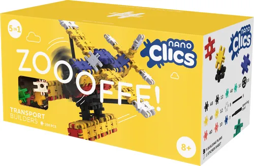 NANO CLICS Transport 250 Teile MINT Lernspielzeug Konstruktion Set f.Kinder ab 8