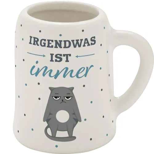 GRUSS & CO Schnapskrug mit Motiv Immer | New Bone China, 5 cl, Mini-Krug mit Spruch | Lustiges Geschenk, Party, Männergeschenk | 73850