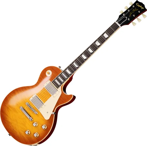 Epiphone 1960 Les Paul Standard B-Stock - Iced Tea Burst - B-Stock E-Gitarre, inspiriert von der Gibson Custom Collection; Mahagoni-Korpus und AAA geflammte Ahorn-Decke für herausragenden Klang und Stil; inkl. Koffer und voller Garantie