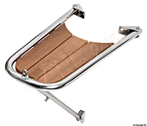 Osculati Bugspriet AISI 316/Teak Einfacgmodell - Deckbeschläge für Boote, langlebige Edelstahl- und Teak-Konstruktion für optimale Stabilität und Stil an Bord.