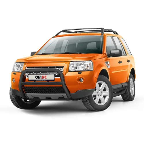 Frontbügel für Land Rover Freelander 2006-14, ABE, Schwarz - Robuster Frontschutzbügel aus Stahl für Land Rover Freelander. Ideal für den professionellen Einsatz, bietet er optimalen Schutz und eine ansprechende Optik.