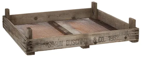 Produktbild Vintage Holzkiste Maschendraht Deko Landhaus 75x50x14cm