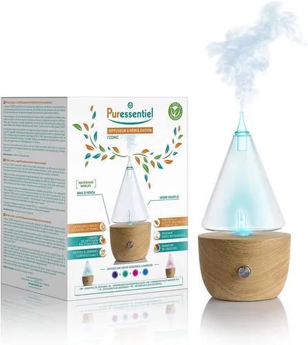 Puressentiel Aromatherapie-Diffusor I'CONIC aus Holz und Glas