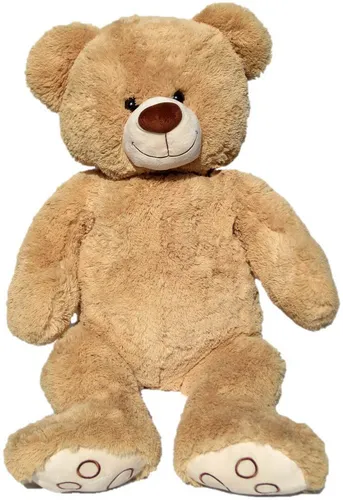 Wagner 9025 - XXL Teddybär 100 cm, hell-braun - Stofftiere & Teddybären - Hochwertiger Plüschbär mit aufwändiger Stickerei, perfekt zum Knuddeln und Verschenken zu vielen Anlässen!