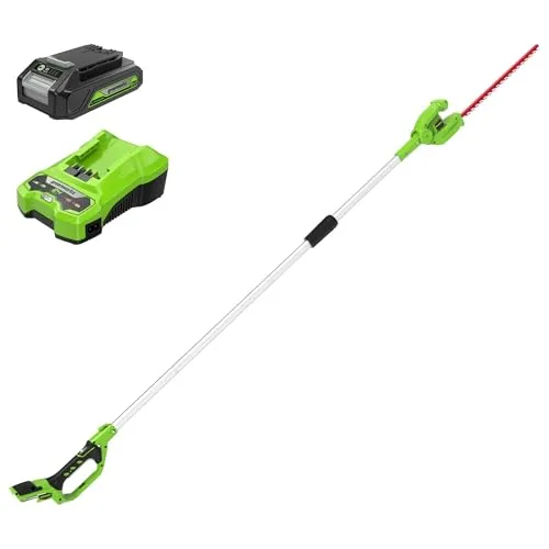 Greenworks G24PH51K2 Akku Teleskopstange Heckenschere 51cm