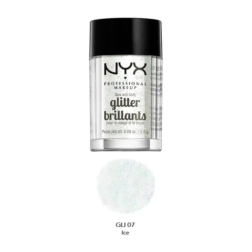 NYX Gesicht & Körper Glitzer Pulver in silber von NYX