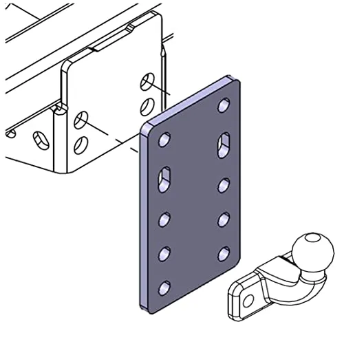 Adapterblech Universelle Adapterplatte 5x90